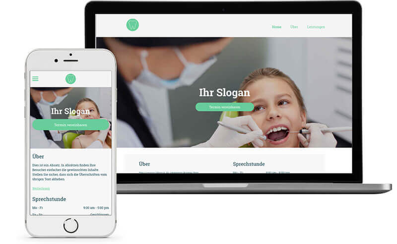 Website Builder, Vorlage für Arzt/Praxis Website
