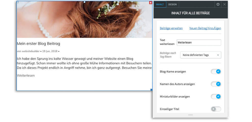 website builder, template for a bridal fashion store website, blog for bridal fashion