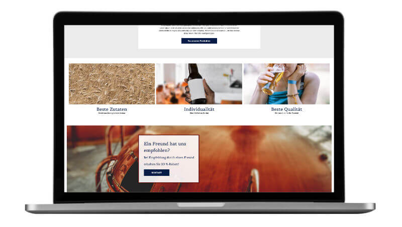 website builder, template for a craft beer website