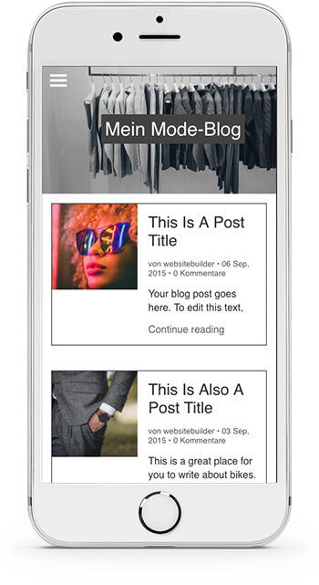 Website Builder, Template for fashion blog, fashion blog responsive